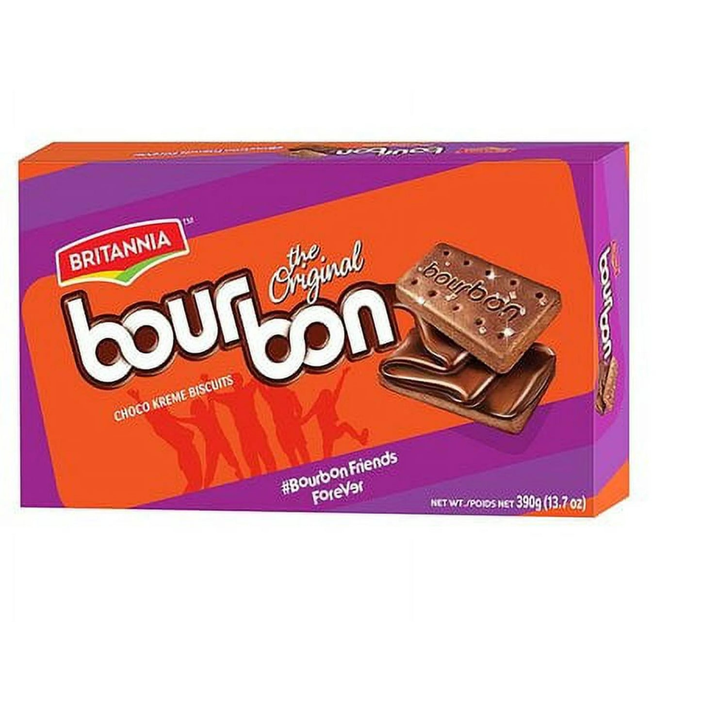 Britannia Bourbon Cream Biscuit Family Pack 390g