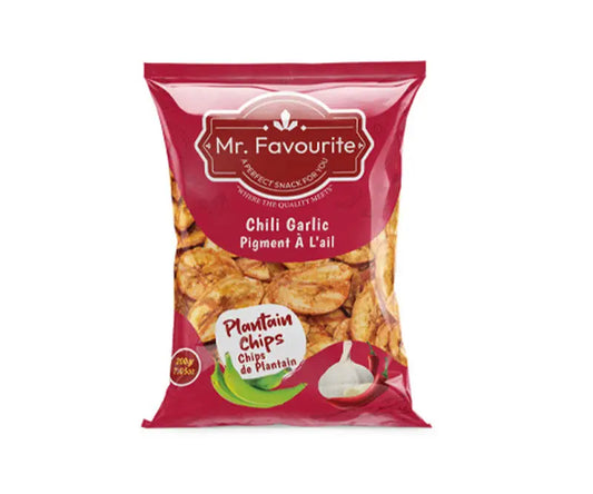 Mr. Favourite Plantain Chips Chili Garlic
200g