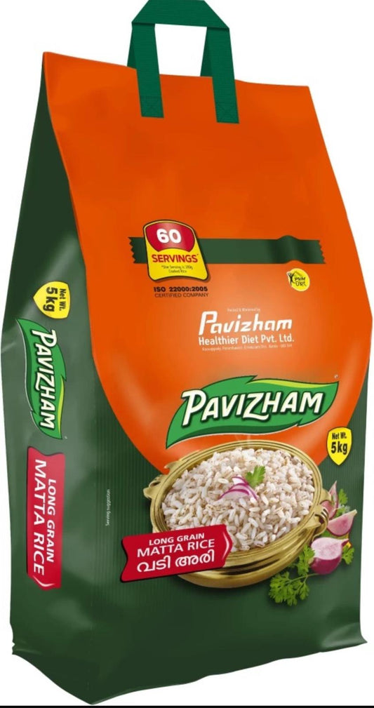 Pavizham Long Grain Matta Rice 5kg